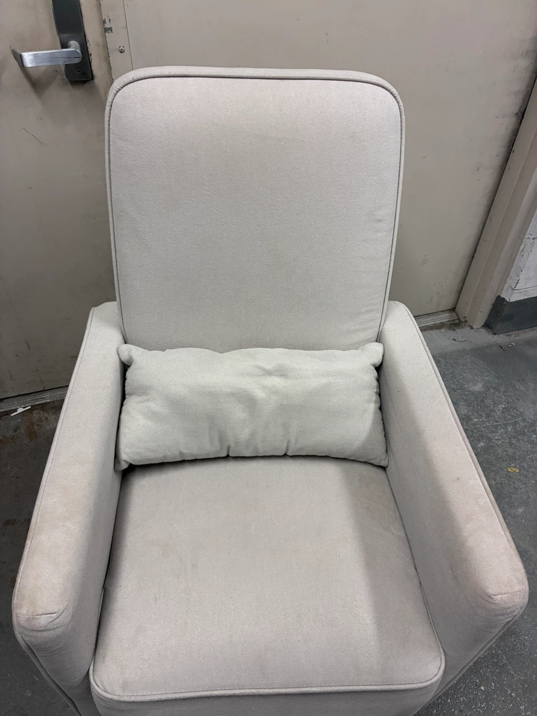 Light Grey Glider Chair with Pillow - photo 2