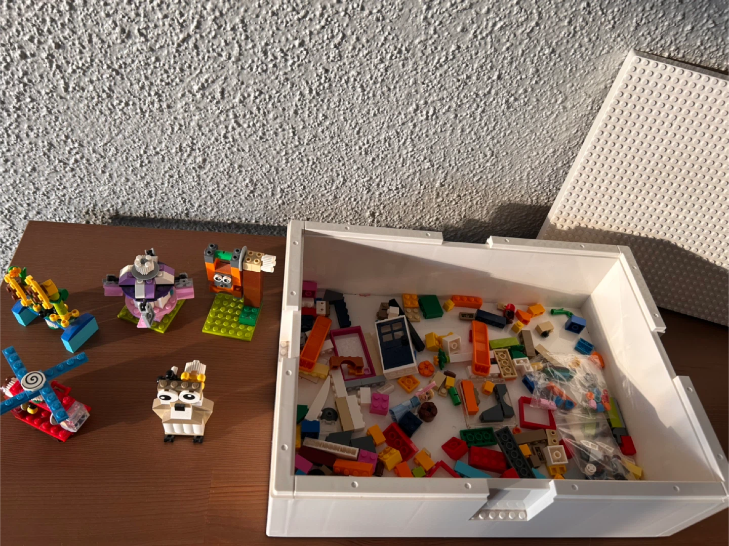Lego IKEA BYGGLEK Storage Box + Mixed Bricks & Figures