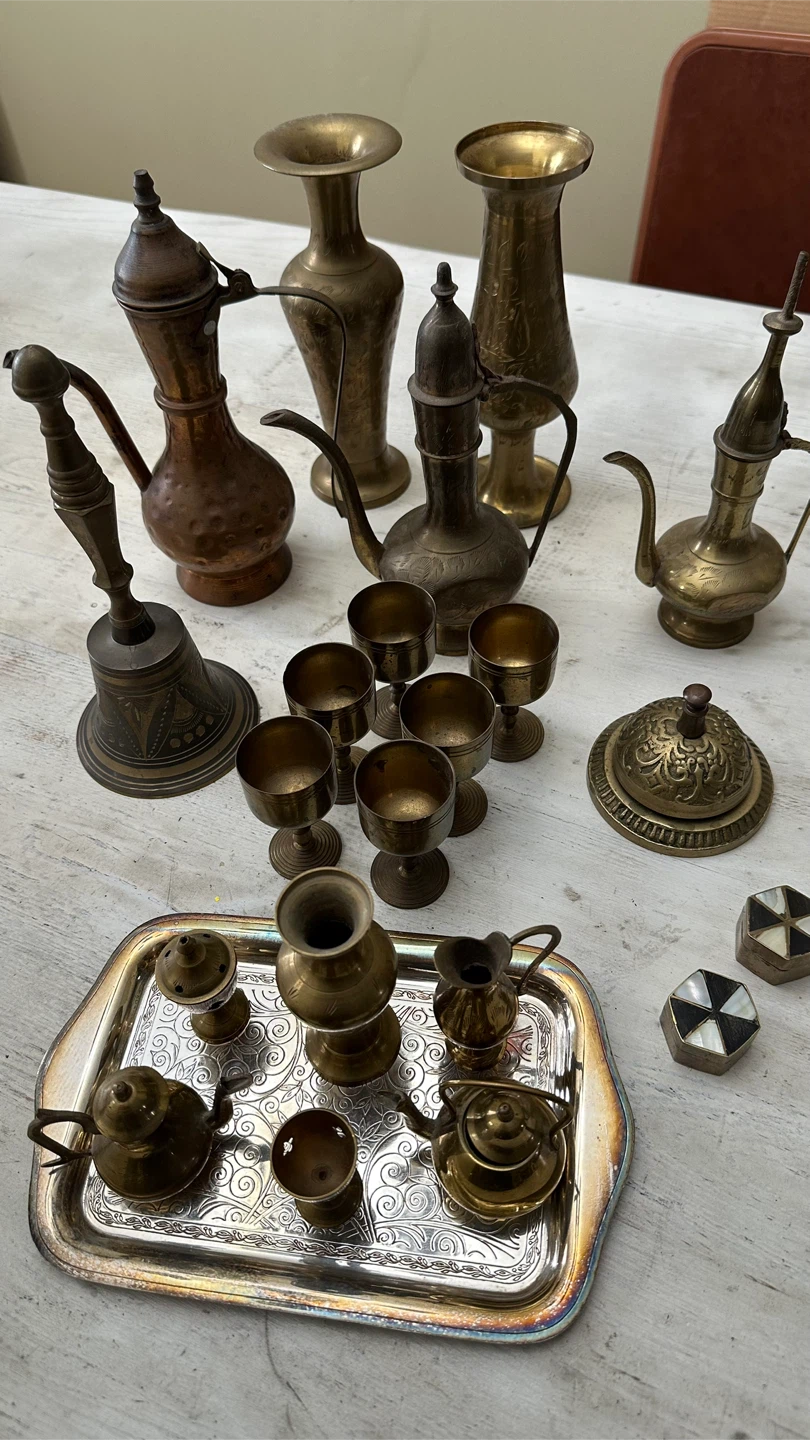 Set of 6 Vintage Brass Goblets - photo 3