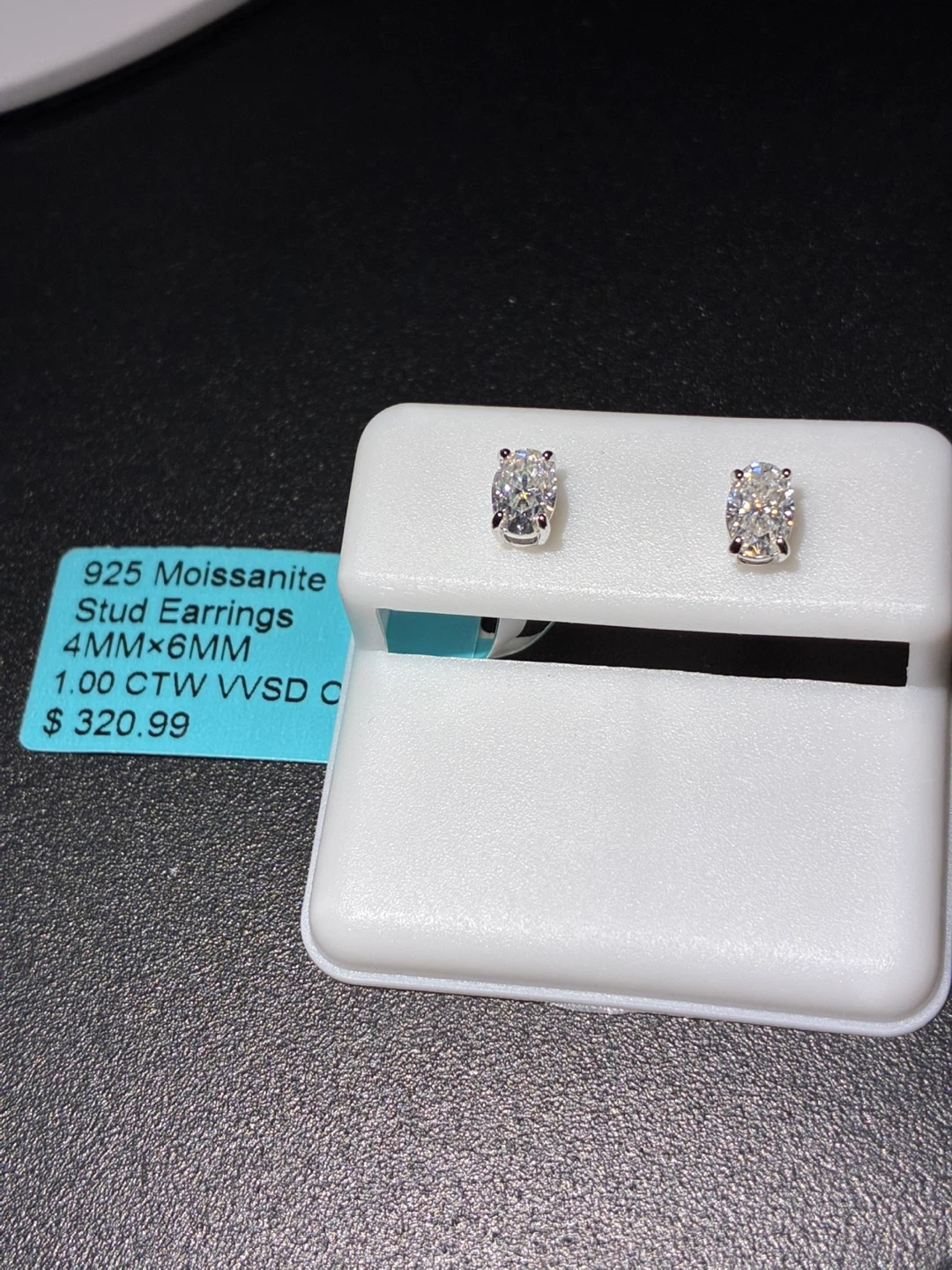 925 Moissanite Stud Earrings