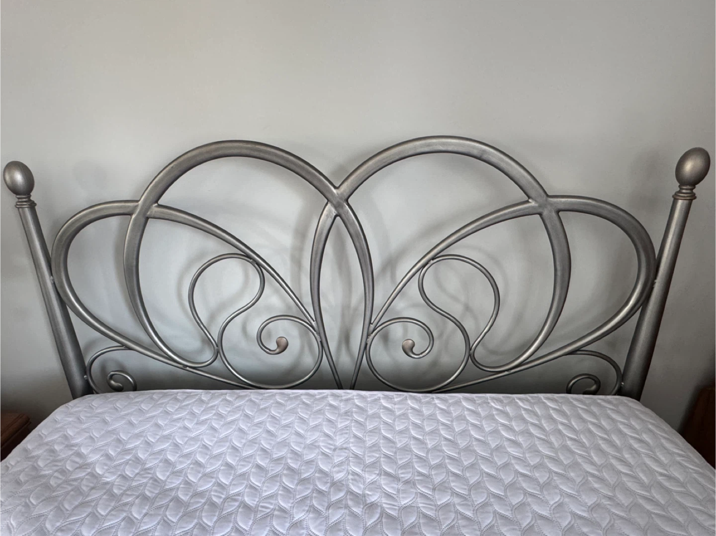 Metal Bed Frame with Ornate Headboard - photo 2