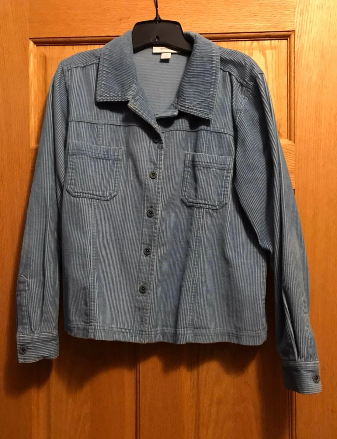 Blue Dress Barn Casual Button Down Coat. 🧡