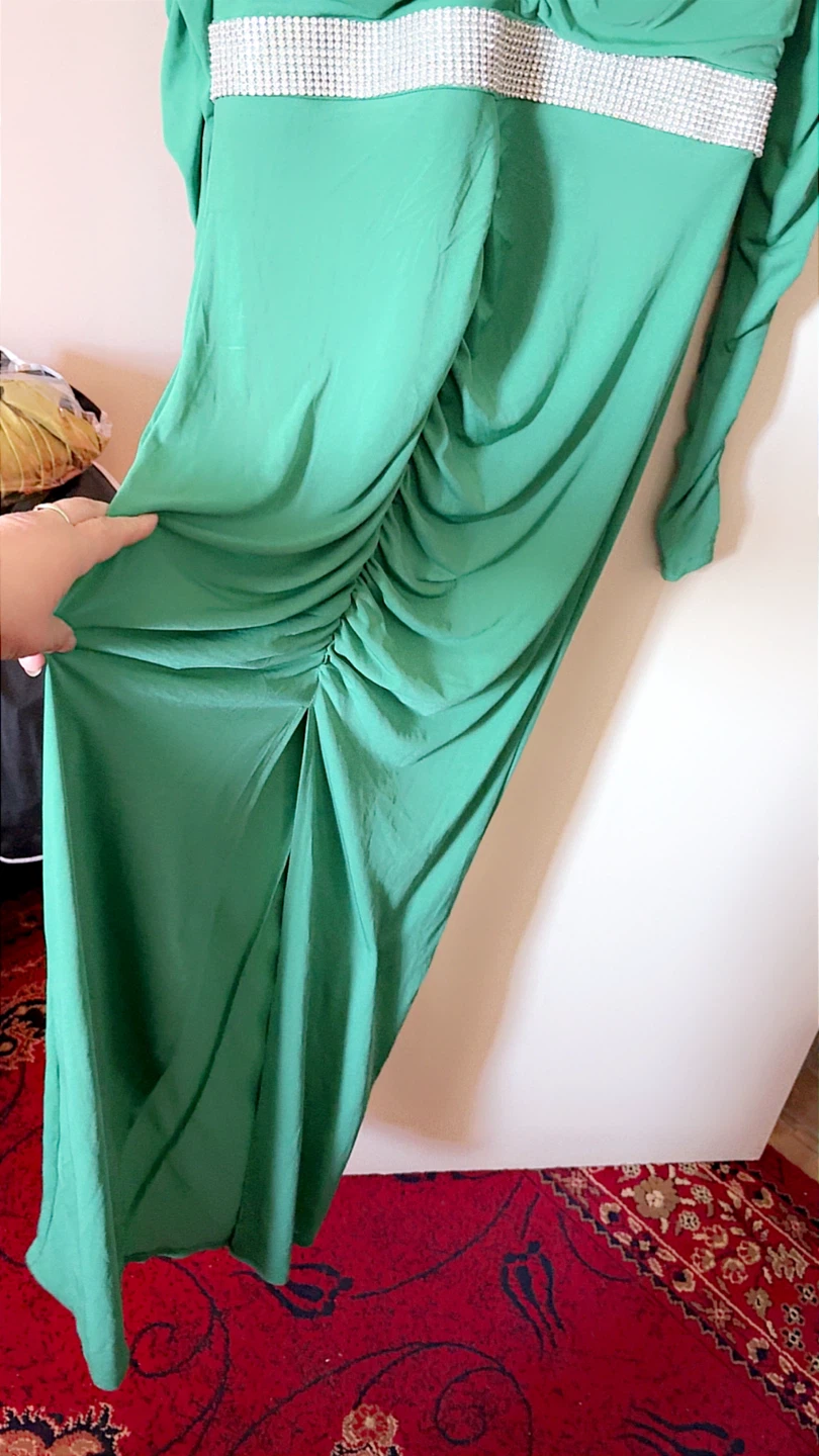 Green Maxi Dress with Rhinestone Belt both 30$ - photo 5