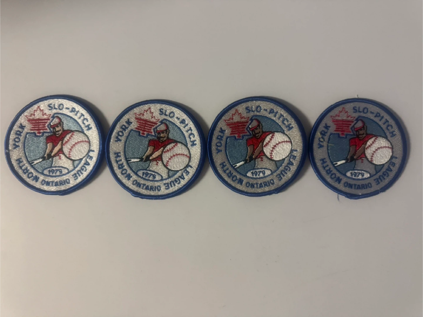 Vintage 1979 North York Slo-Pitch League Patches