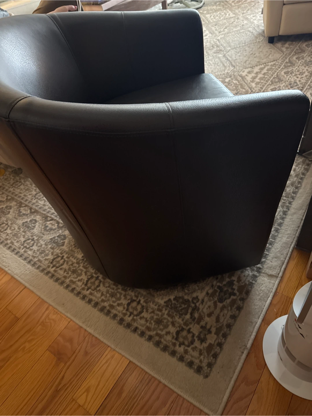 Brown Leather Accent Chair - photo 4