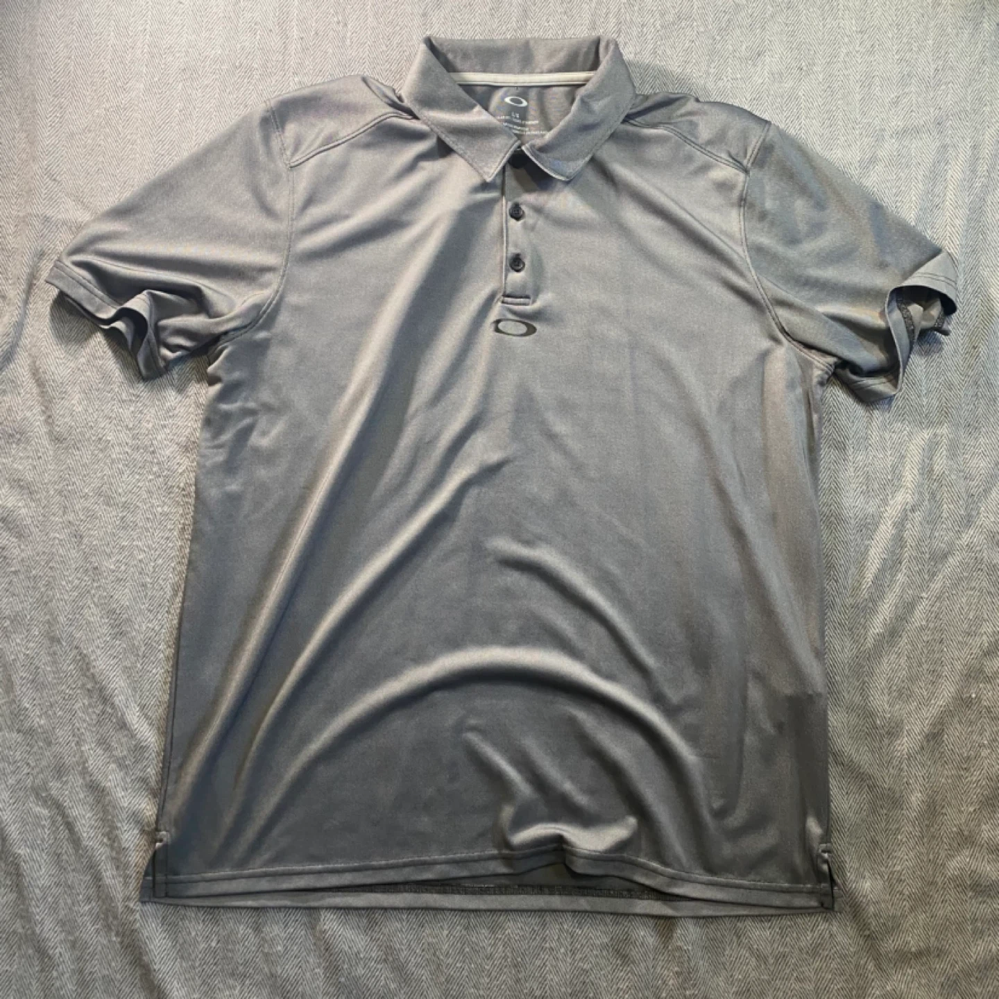 Oakley Men's Grey Polo Shirt - Size Large