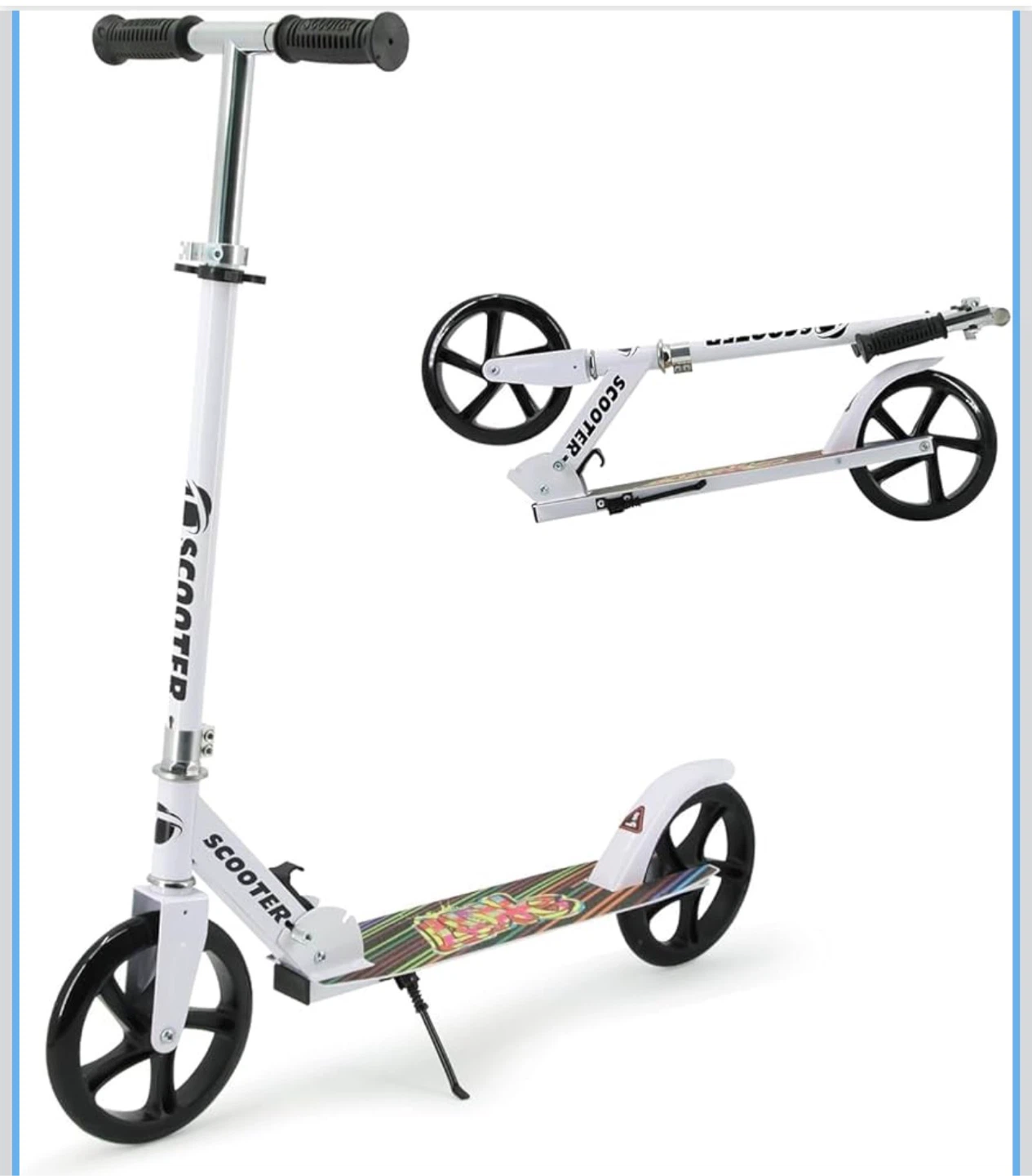 Adjustable Folding Scooter - White