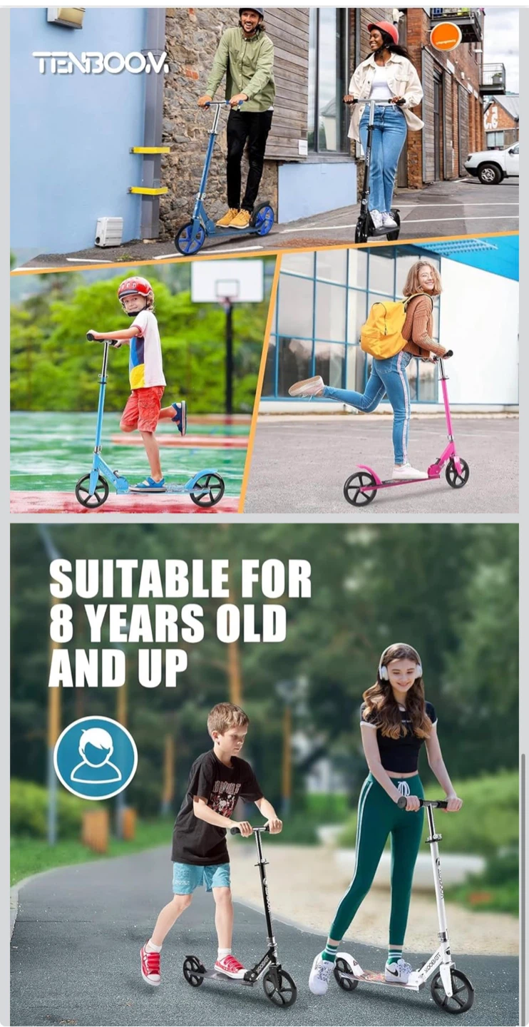 Adjustable Folding Scooter - White - photo 4