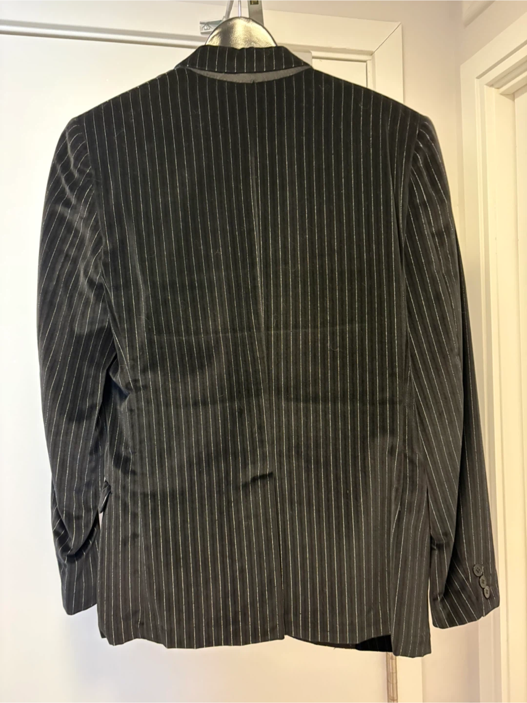 Dolce & Gabbana Black Velvet Pinstripe Tuxedo Blazer Sz38R - photo 2