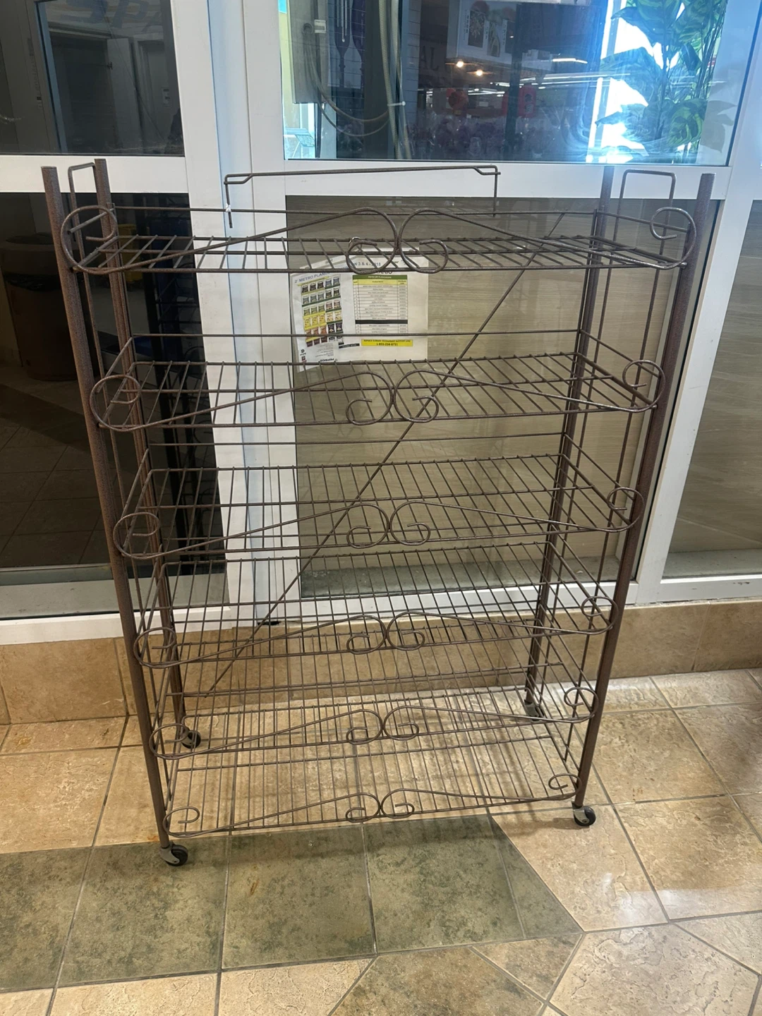 Wire Shelf Unit with Wheels for chips or storage