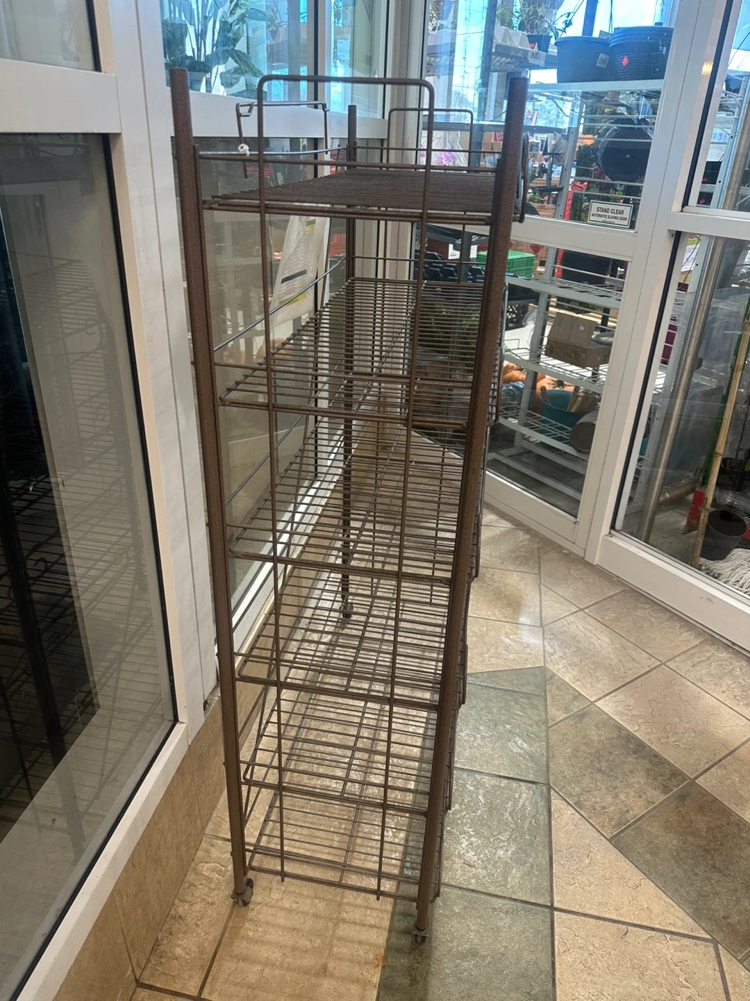 Wire Shelf Unit with Wheels for chips or storage - photo 2