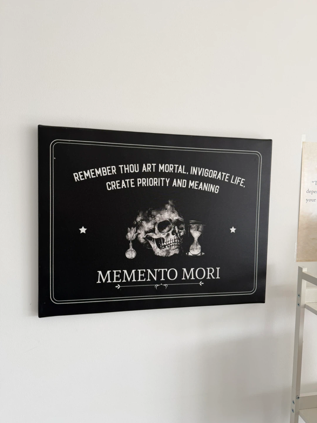 Memento Mori Stoicism Philosophy Frame – 24x18