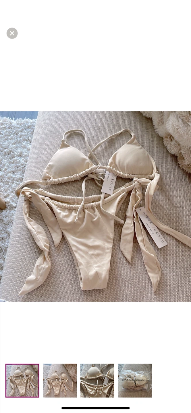Aquatropic Swim Cream String Bikini