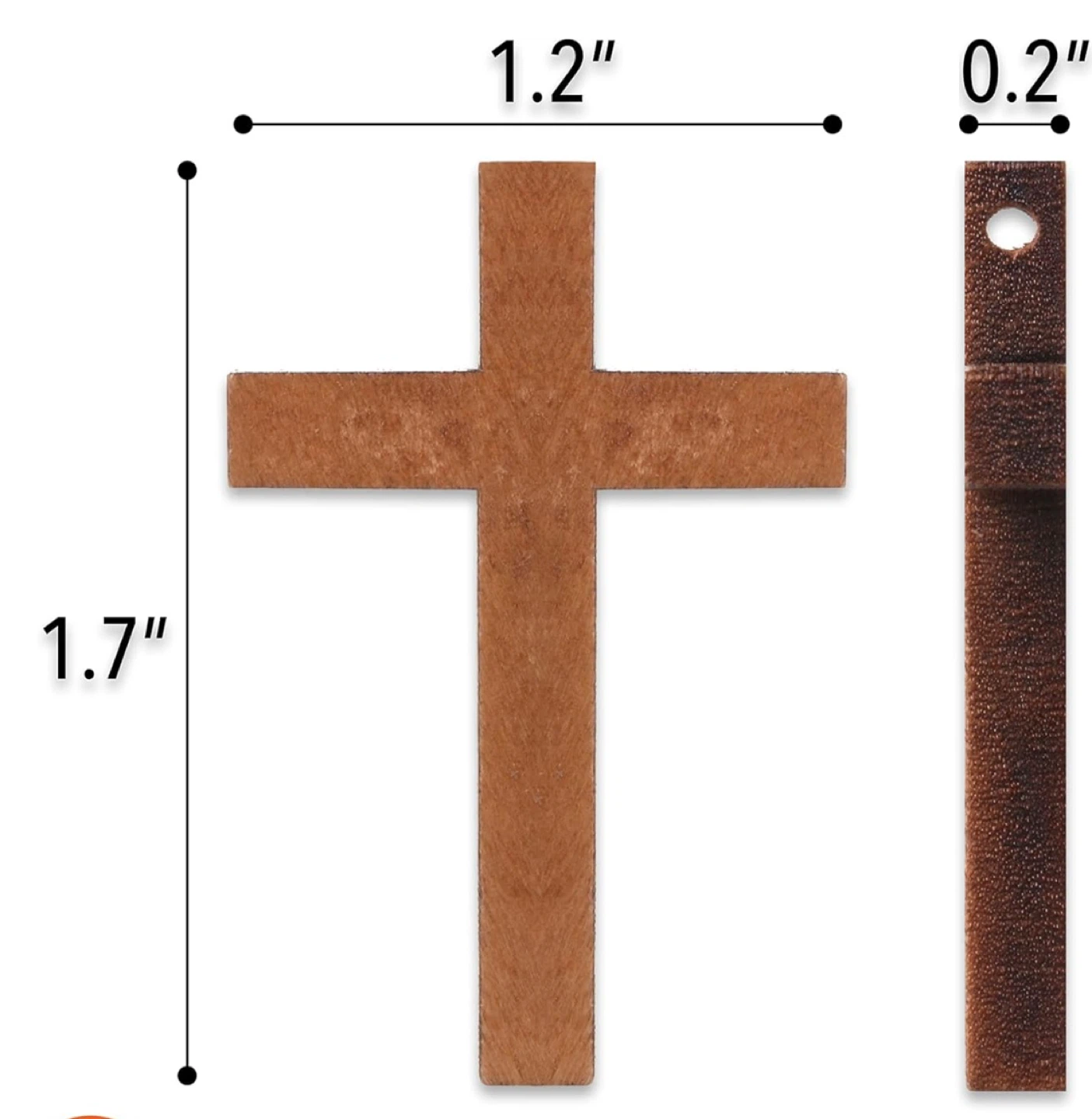 🧡Wooden Cross Car Rearview Mirror Charm