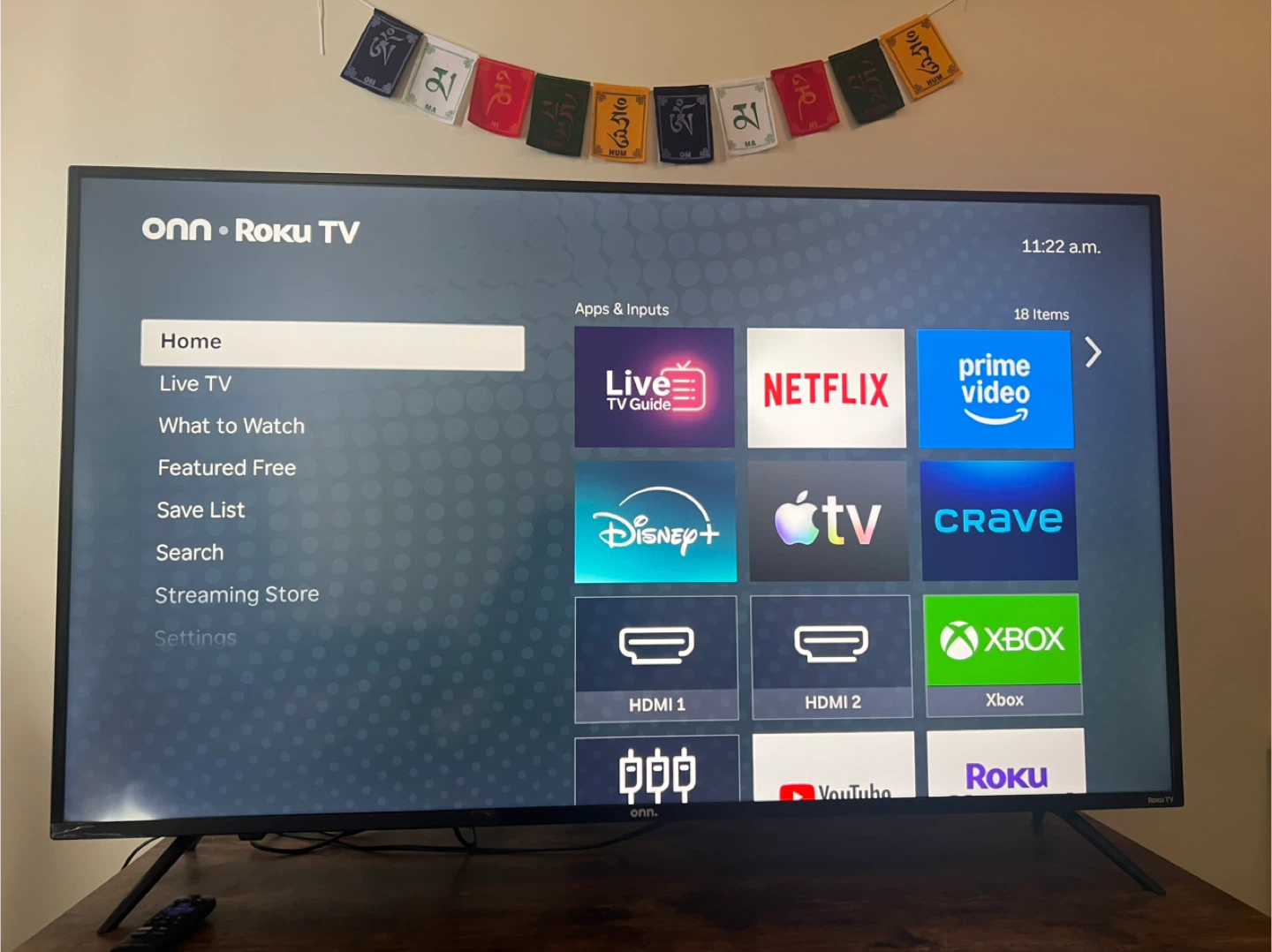 55inch ONN Roku TV and tv stand - photo 2