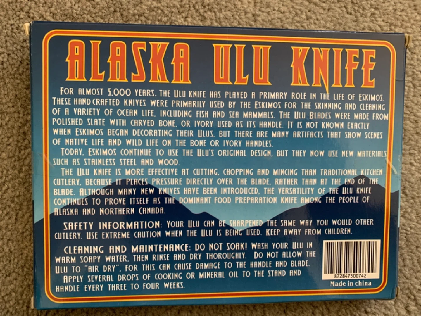 Alaska Ulu Knife with Wooden Display Stand - photo 2