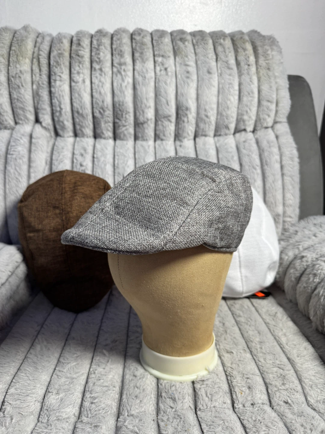 Men's Flat Caps - Brown, Grey, and White - photo 4