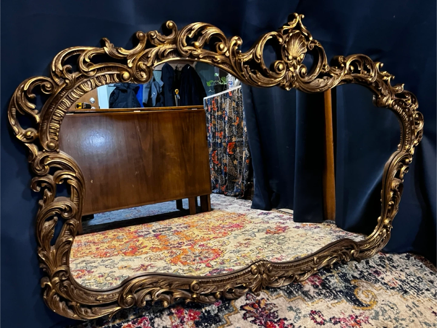 Very cool large ornate gilt mirror