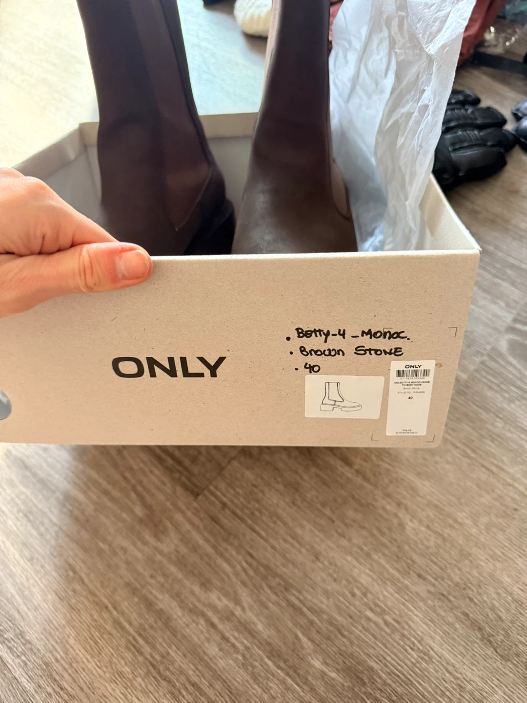 ONLY Betty-4 Chelsea Boots - Brown Stone, Size 40 - photo 2