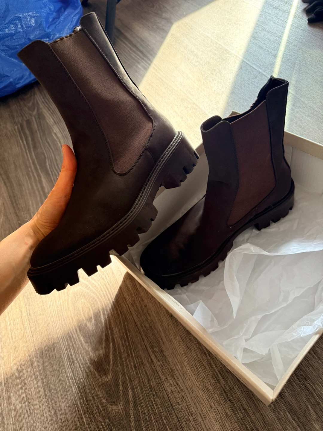 ONLY Betty-4 Chelsea Boots - Brown Stone, Size 40