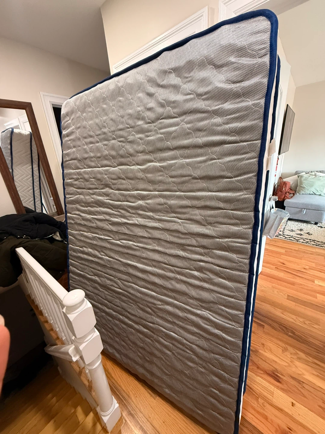 White Mattress with Blue Trim - photo 2