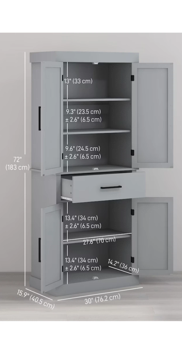 Tall Kitchen pantry storage kabinet with barn dooors - photo 3
