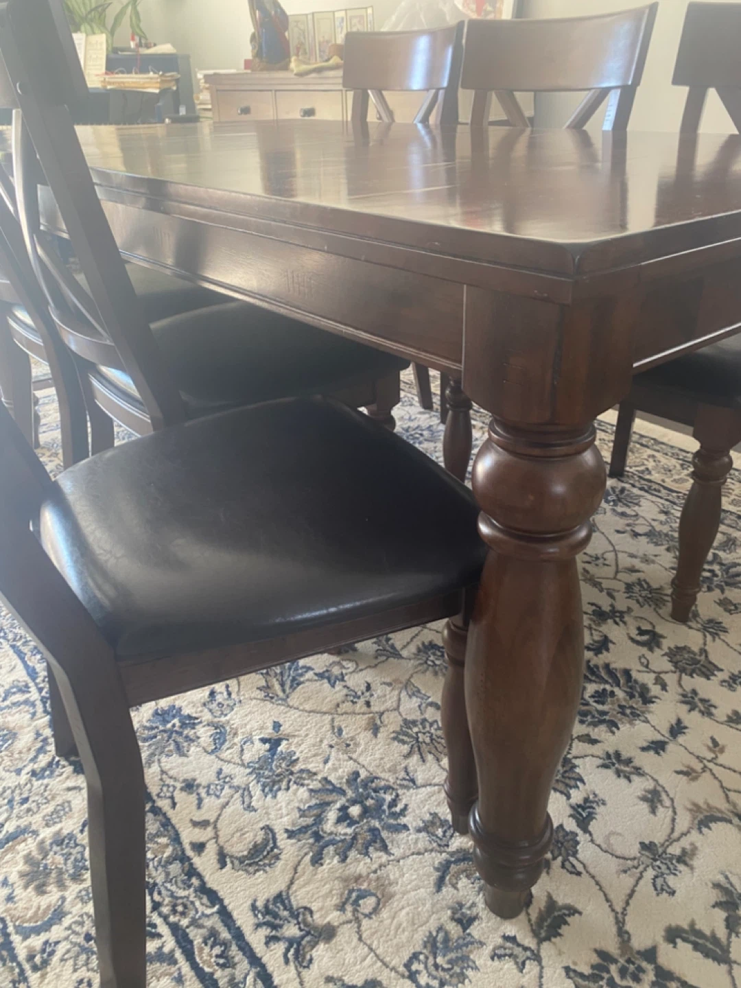 Wooden Dining Table and Chairs Set - photo 4