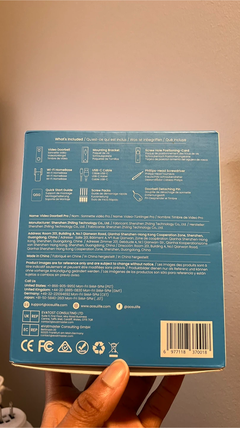 Aosu Video Doorbell Pro and Wi-Fi HomeBase - photo 2