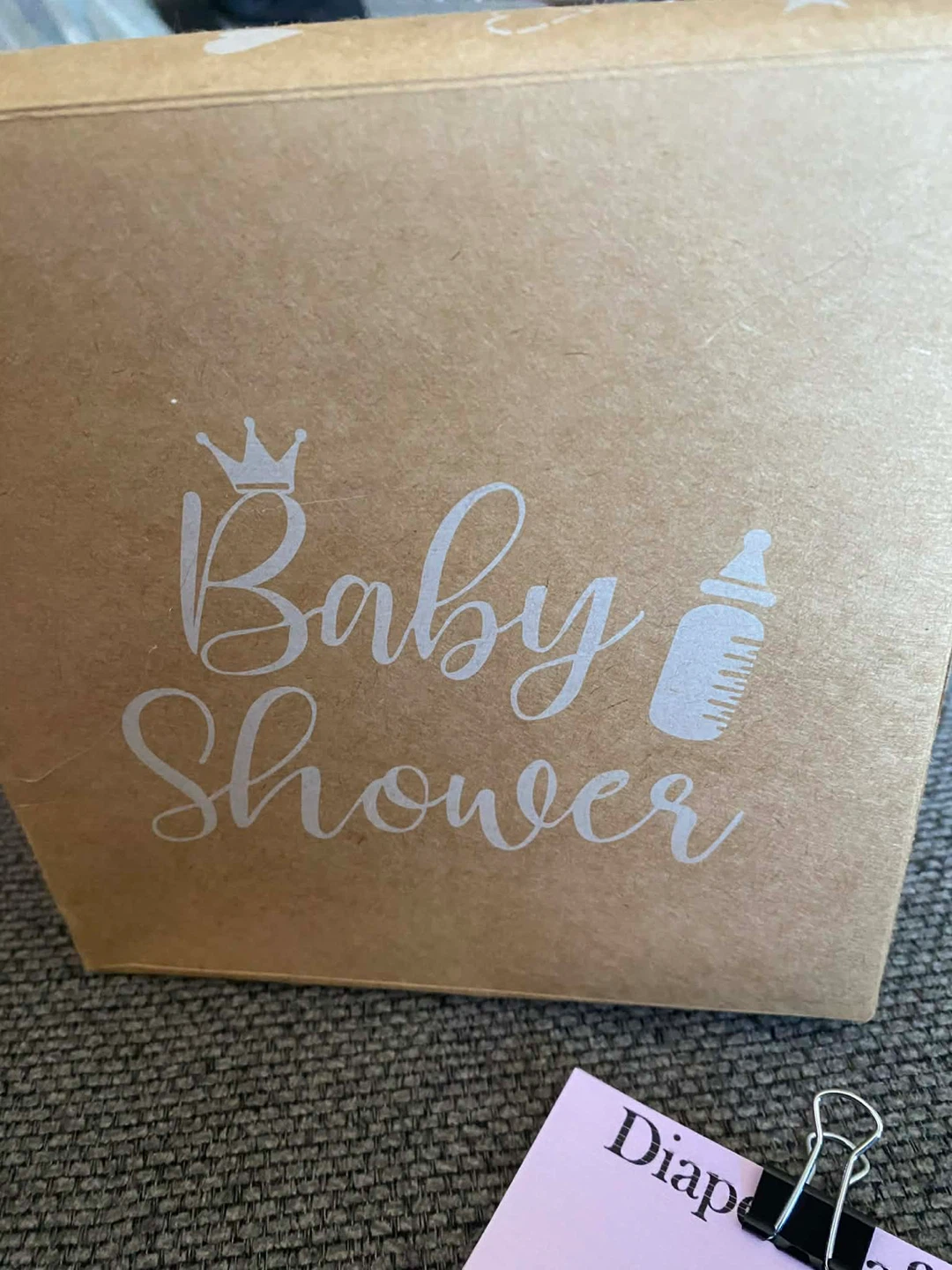 Baby Shower Diaper Raffle Box and Tickets - photo 4