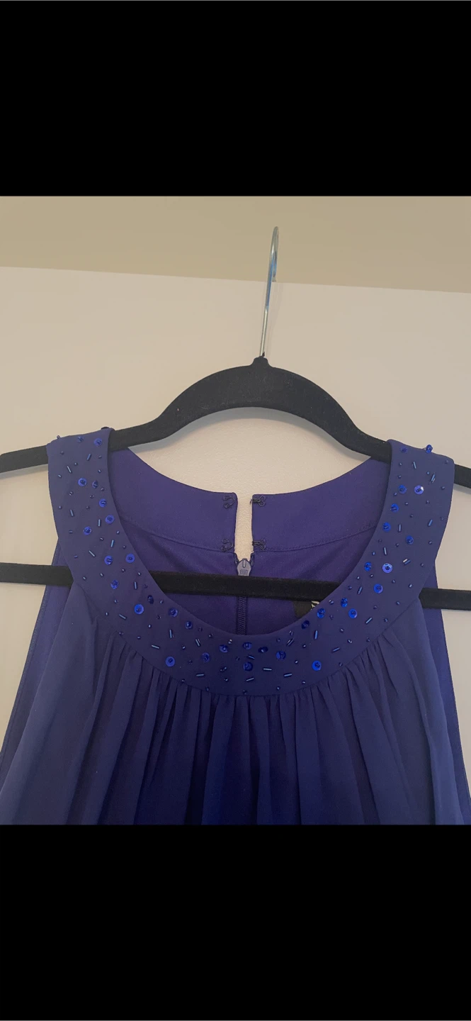 Laura Purple Beaded Neckline Dress - photo 4