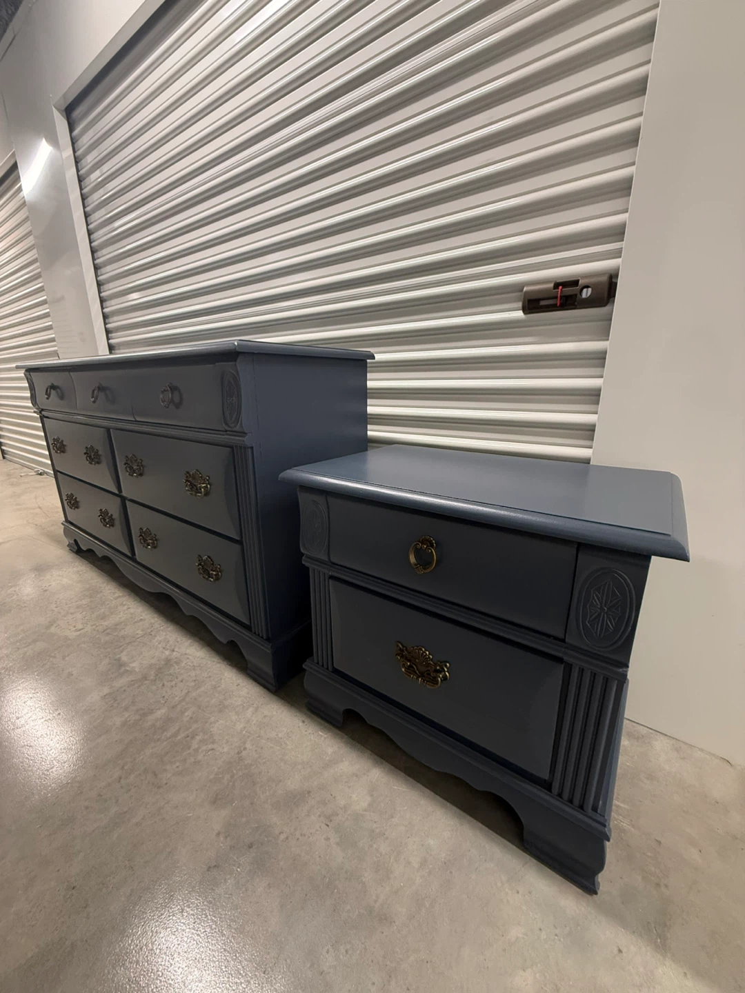 🚨Free Delivery NJ/NY Navy Blue Set of Bedroom - photo 5