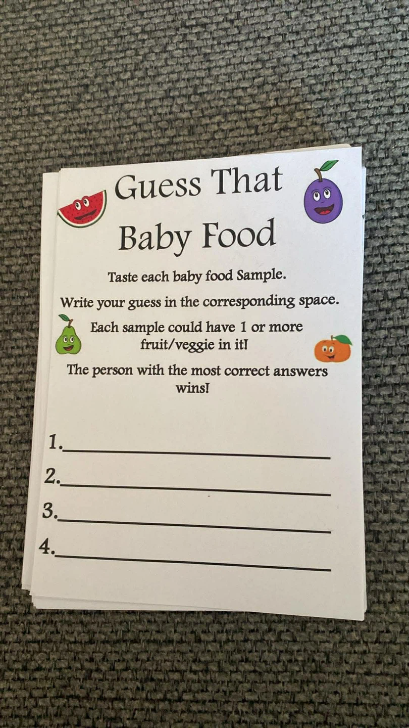 Baby Shower Game Bundle: Word Search & Guess That Baby Food - photo 2