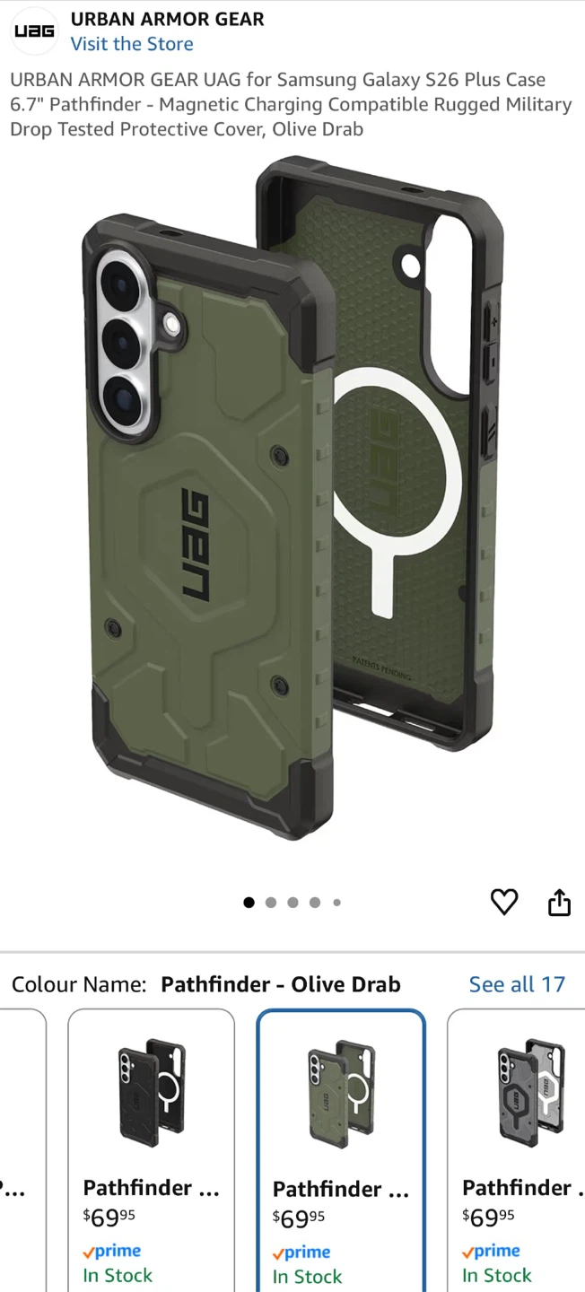 UAG Pathfinder Case for Samsung Galaxy S26+ Olive Drab - photo 2
