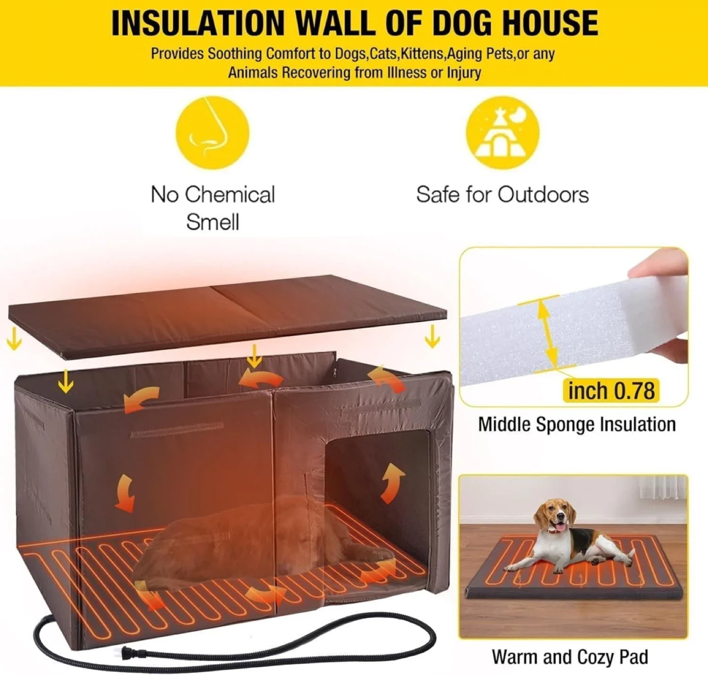 Aivituvin Insulated Outdoor Dog Kennel XL - photo 2