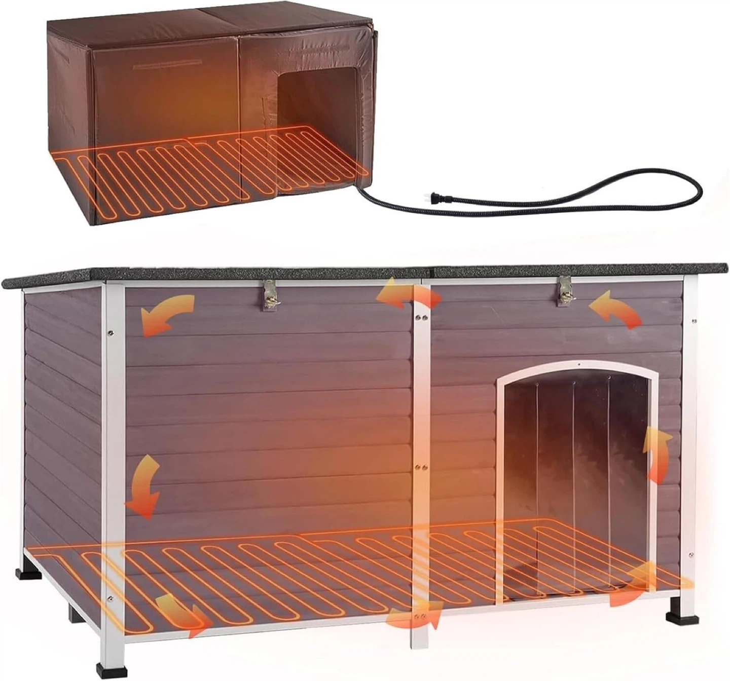 Aivituvin Insulated Outdoor Dog Kennel XL