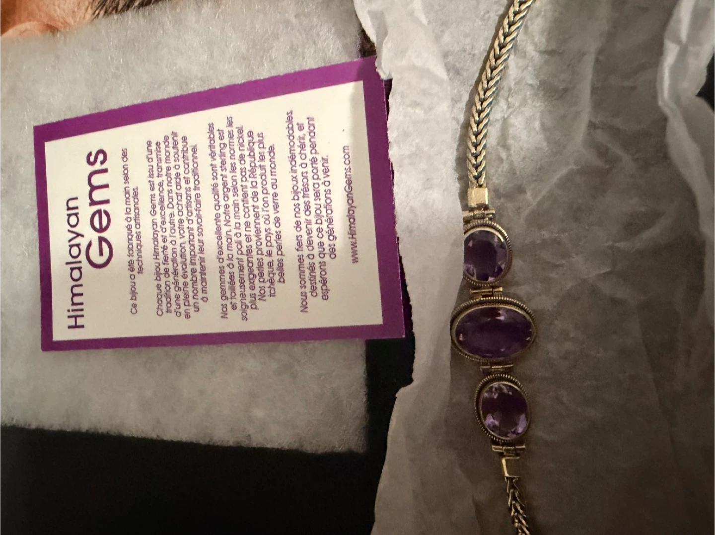 Himalayan Gems Amethyst Sterling Silver Bracelet - photo 4