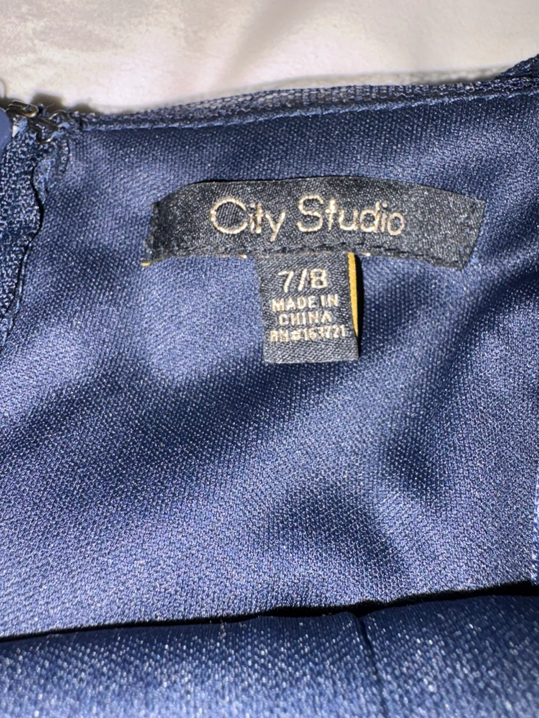 City Studio Navy Sparkle Tulle Dress Size 7/8 - photo 5