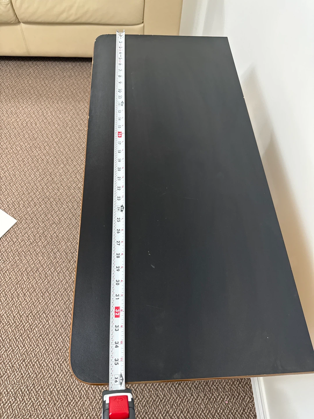 Black 3-Drawer Desk - photo 2