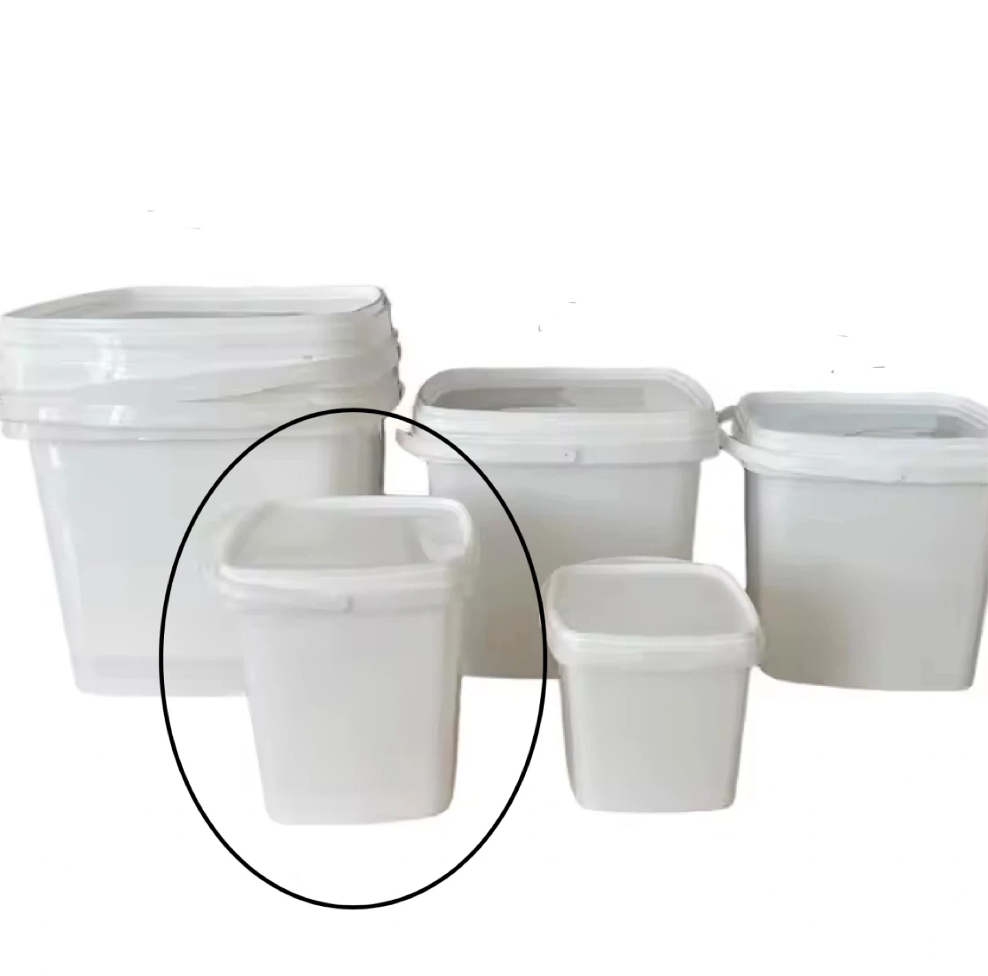 Rowpack Rectangle Food Pails, 1 US G/each, No lids, Carton of 8