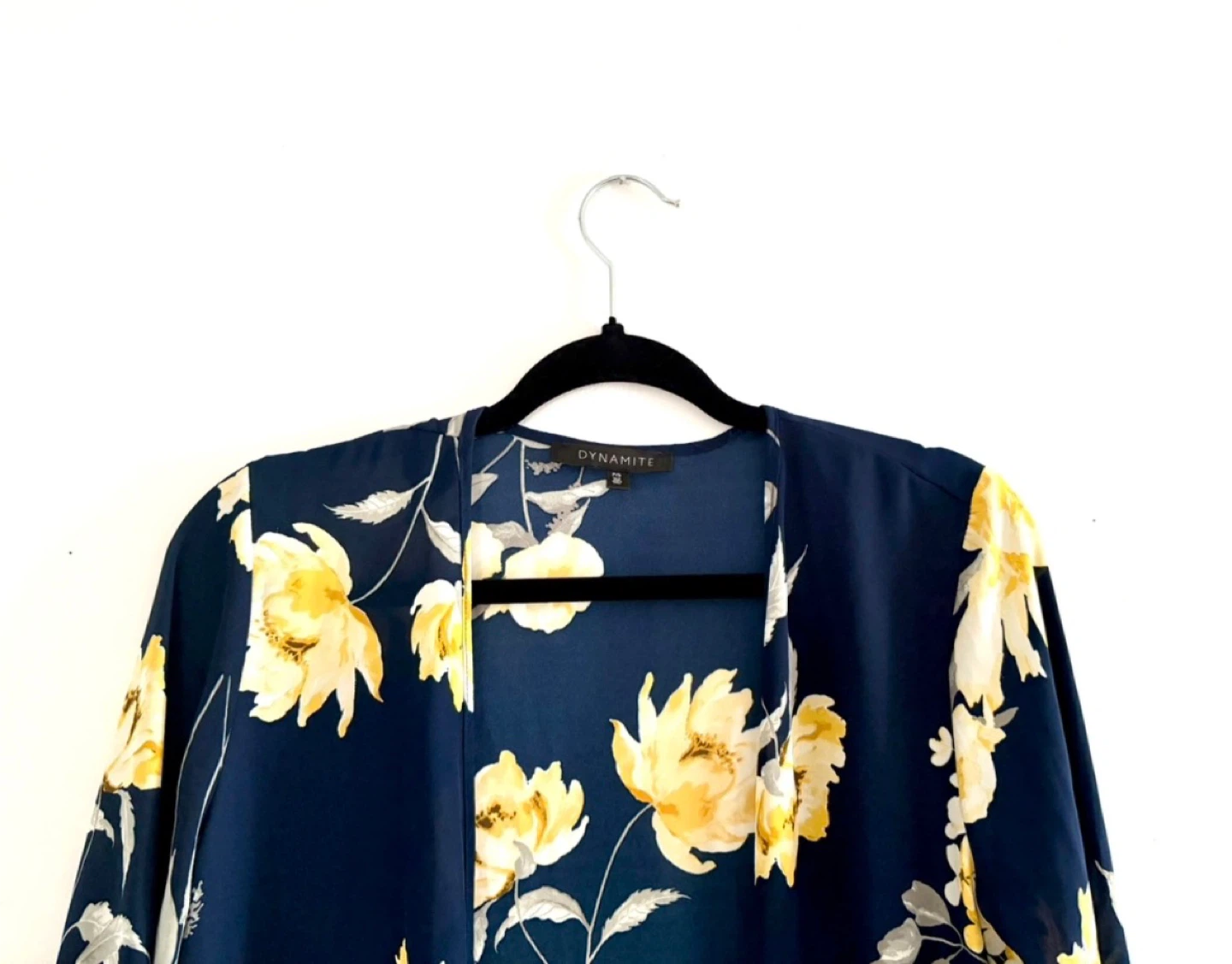 Dynamite Navy Floral Kimono Cardigan (new) - photo 2