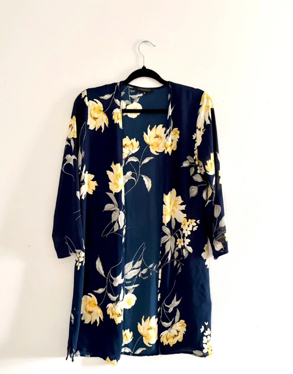 Dynamite Navy Floral Kimono Cardigan (new)