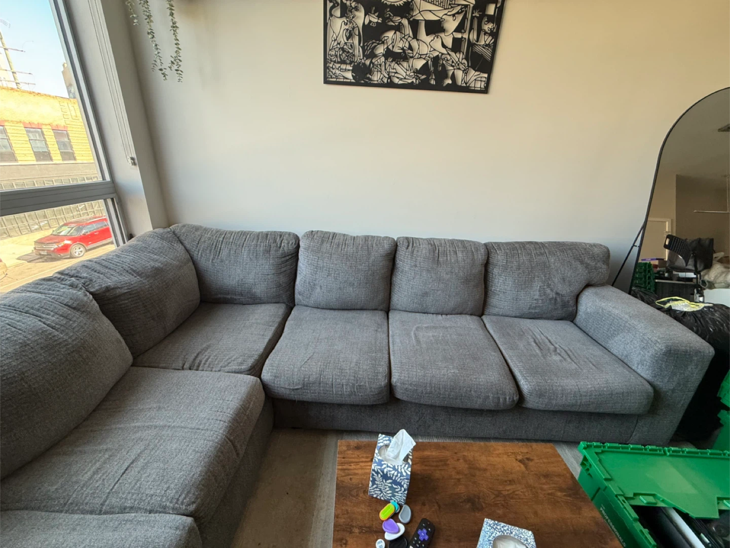 Gray Sectional Sofa - photo 3