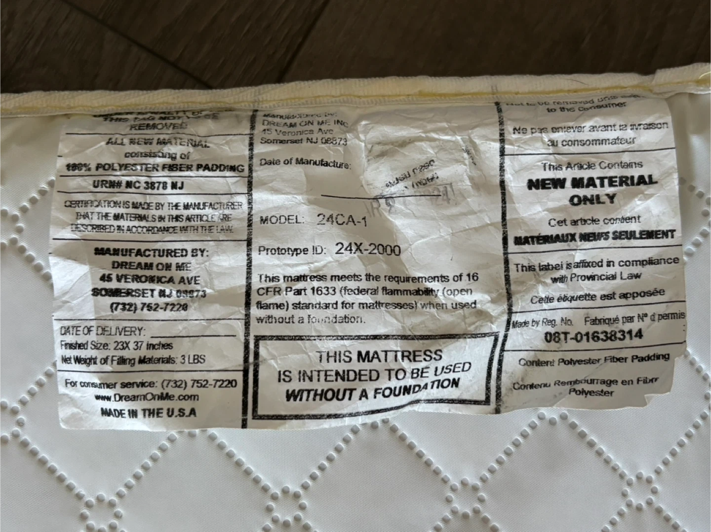 Dream On Me Crib Mattress - photo 3