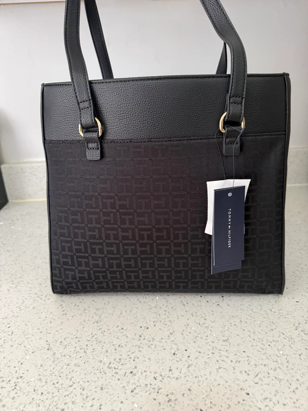 Tommy Hilfiger Black Tote Bag with Matching Pouch - photo 3