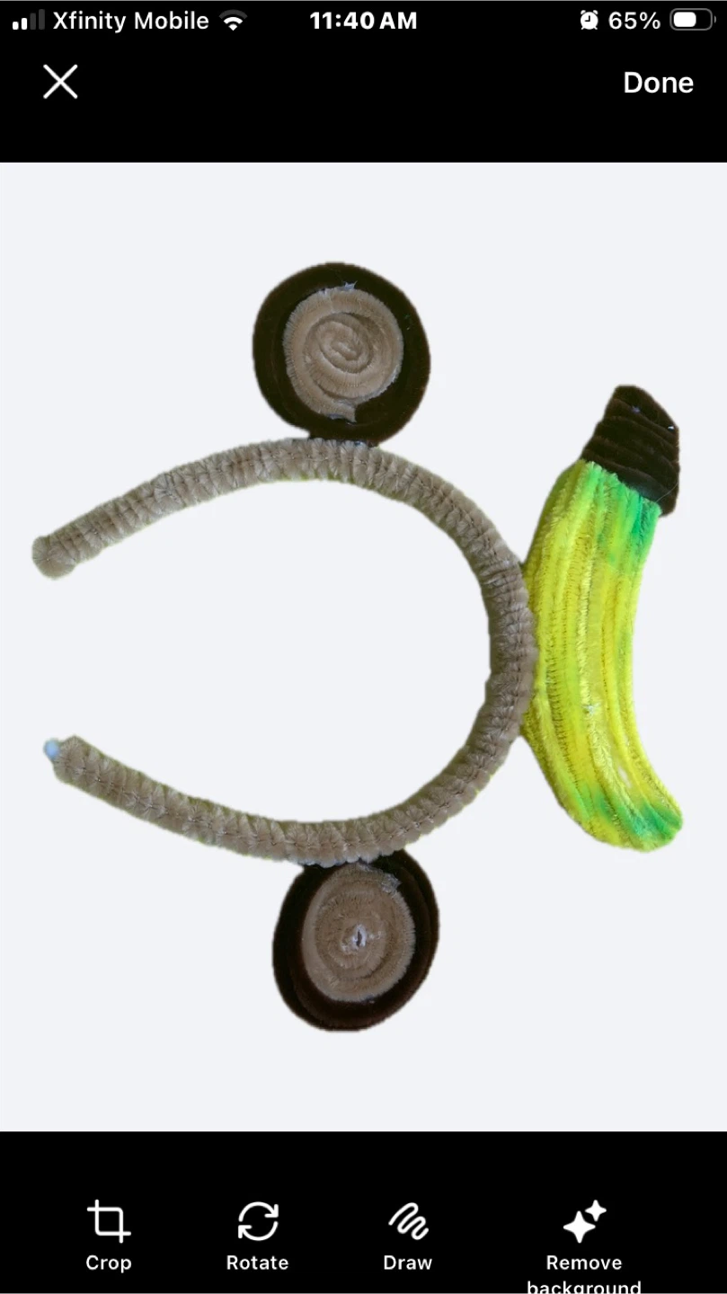 DIY Banana & Monkey Ears Headband