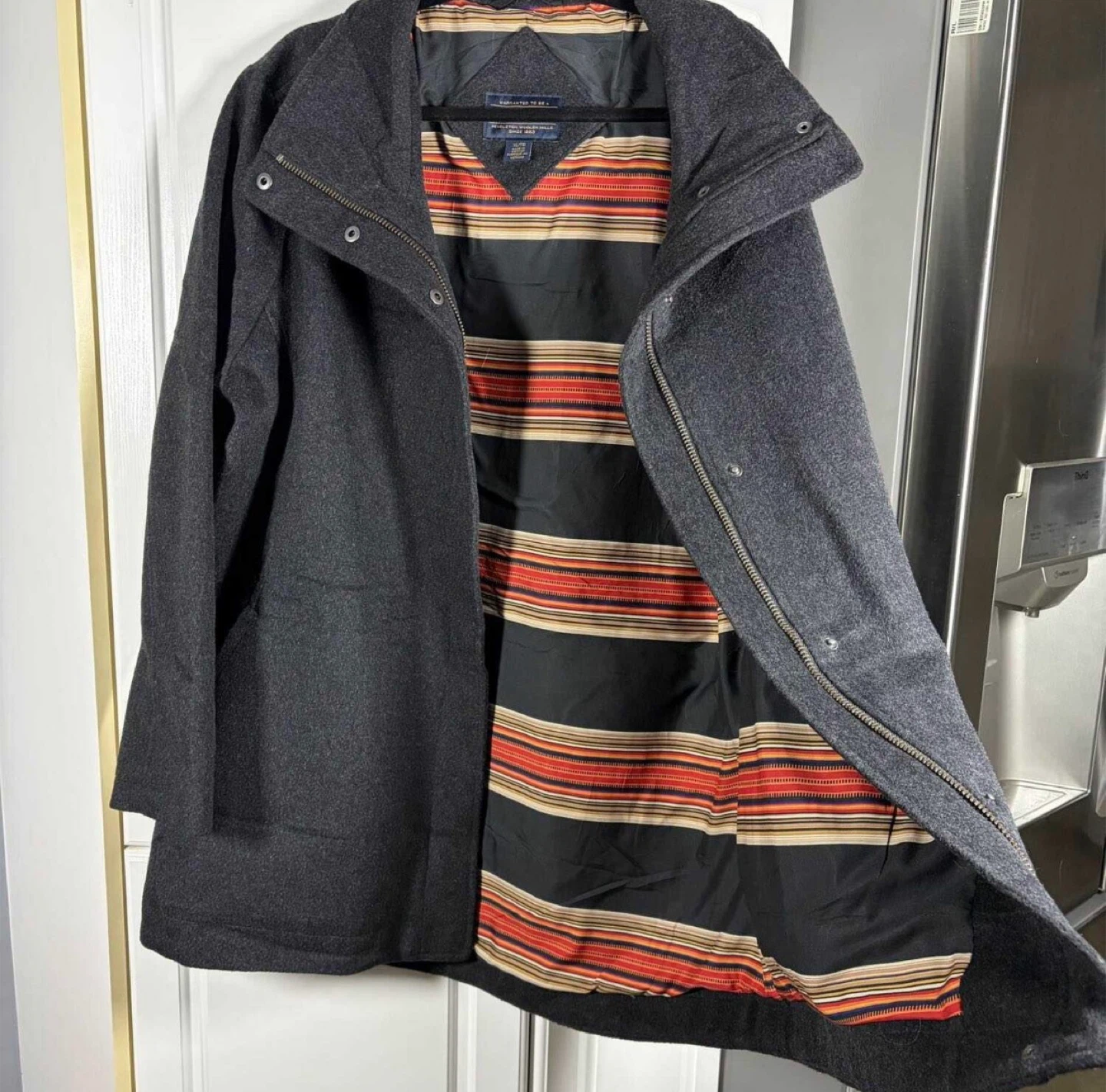 🧡 NWT Pendleton Cascade Wool Campbell Coat Charcoal Size XL 🧡 - photo 4