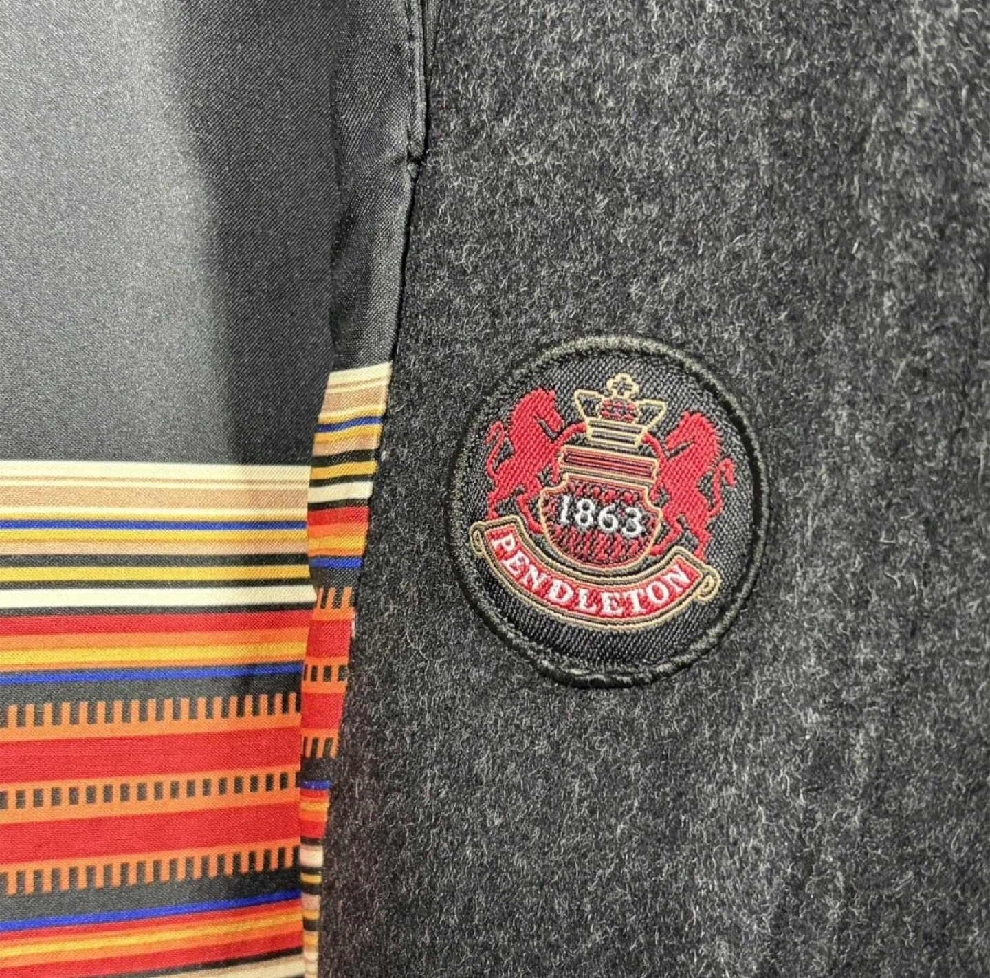 🧡 NWT Pendleton Cascade Wool Campbell Coat Charcoal Size XL 🧡 - photo 3