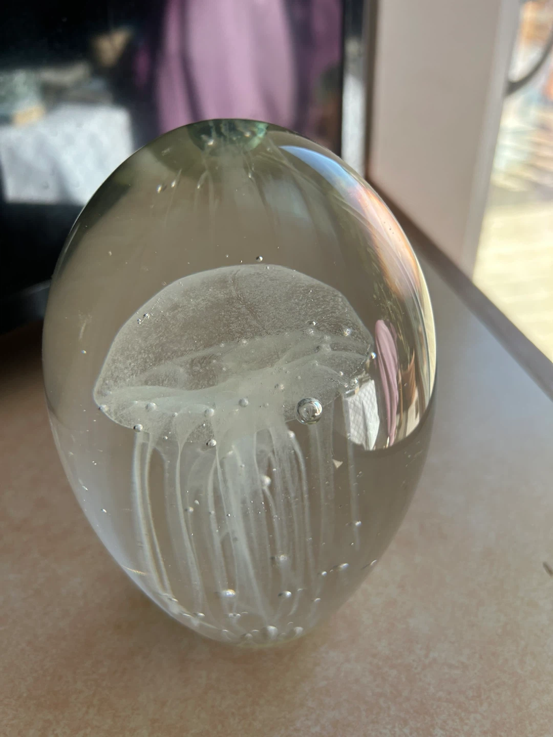 Glass Jellyfish Paperweight - photo 2