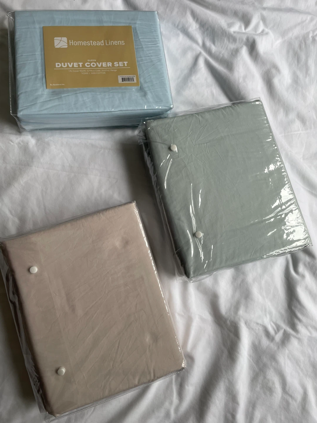 100% Cotton Queen Duvet Cover Set - subtle colors