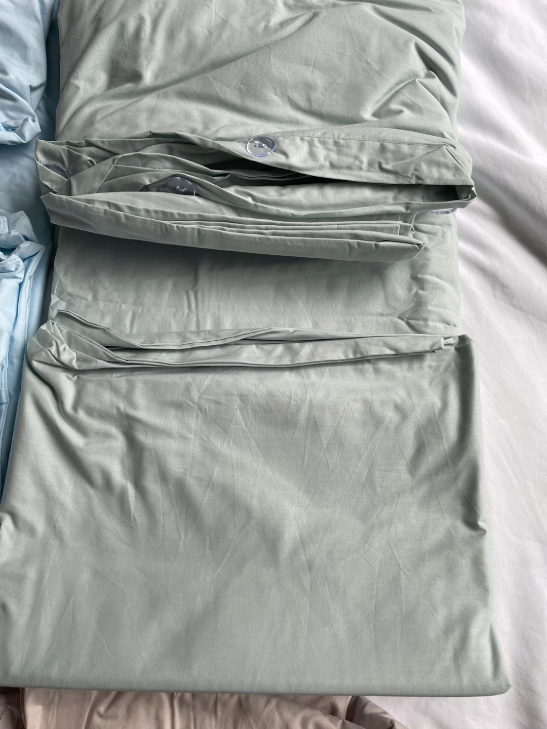 100% Cotton Queen Duvet Cover Set - subtle colors - photo 3